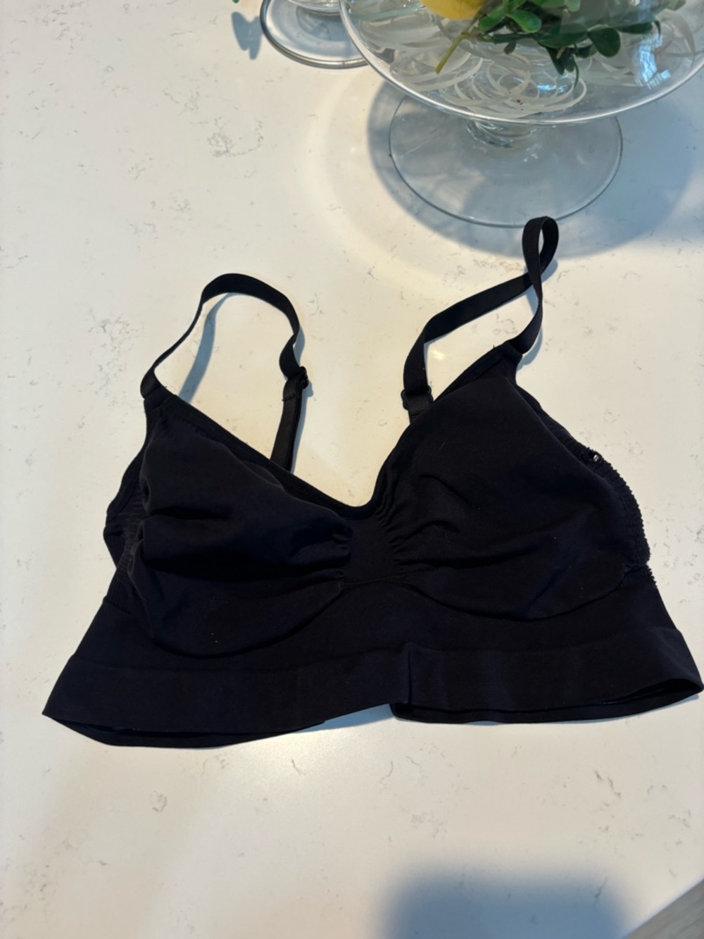 SKIMS Black Soft Wireless Bralette FLAWED